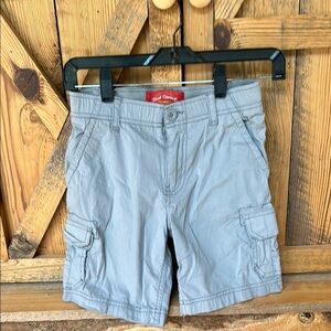 Boys Red Camel Light Gray Cargo Shorts